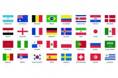 Kit bandiere mondiali calcio 2018