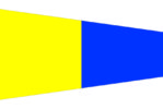 bandiera numero 5 alfabeto nautico