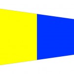 bandiera numero 5 alfabeto nautico