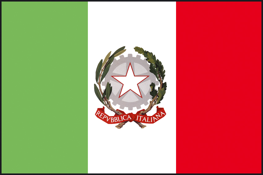 Bandiera Italia stemma repubblica
