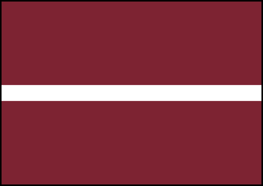 Bandiera LETTONIA 90X135 cm in poliestere con orlino perimetrale fettucce ed asola. 