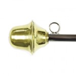 Pomolo per traversa in ottone lucido