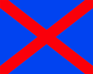 Bandiera blu croce rossa