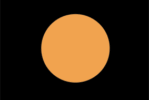 Bandiera nera con disco arancione