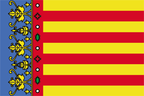 Adesivi Bandiera Di Valencia – 1 Grande (8x12 Cm) + 3 Piccoli (6x4 Cm) Per Auto, Moto, Bici E Superfici Varie